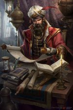 Piri Reis & Lucrezia Borgia, Guan Yu chen.jpg